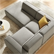 Restore 3-Piece Performance Fabric Upholstered Modular L-Shaped Sectional Sofa