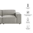Restore 2-Piece Performance Fabric Upholstered Modular Loveseat in Pewter