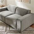 Restore 2-Piece Performance Fabric Upholstered Modular Loveseat in Pewter