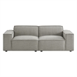 Restore 2-Piece Performance Fabric Upholstered Modular Loveseat in Pewter