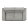 Restore 2-Piece Performance Fabric Upholstered Modular Loveseat in Pewter
