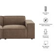 Restore 2-Piece Performance Fabric Upholstered Modular Loveseat in Mocha