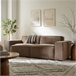 Restore 2-Piece Performance Fabric Upholstered Modular Loveseat in Mocha