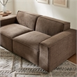Restore 2-Piece Performance Fabric Upholstered Modular Loveseat in Mocha