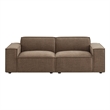 Restore 2-Piece Performance Fabric Upholstered Modular Loveseat in Mocha