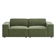 Restore 2-Piece Performance Fabric Upholstered Modular Loveseat in Foliage