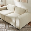 Restore 2-Piece Performance Fabric Upholstered Modular Loveseat in Ecru