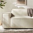 Restore 2-Piece Performance Fabric Upholstered Modular Loveseat in Ecru