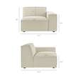 Restore 3-Piece Performance Fabric Upholstered Modular L-Shaped Sectional Sofa
