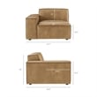 Restore 6-Piece Vegan Leather Modular Sectional Sofa in Toast