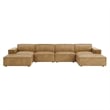 Restore 6-Piece Vegan Leather Modular Sectional Sofa in Toast