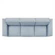 Restore 3-Piece Performance Fabric Upholstered Modular Sofa Set in Sky