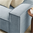 Restore 3-Piece Performance Fabric Upholstered Modular Sofa Set in Sky