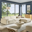 Restore 4-Piece Performance Fabric Upholstered Modular Sofa Set with Ottoman