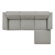 Restore 4-Piece Performance Fabric Upholstered Modular Sofa Set with Ottoman