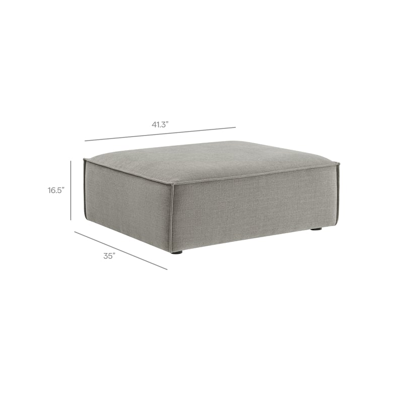 Restore 4-Piece Performance Fabric Upholstered Modular Sofa Set with Ottoman