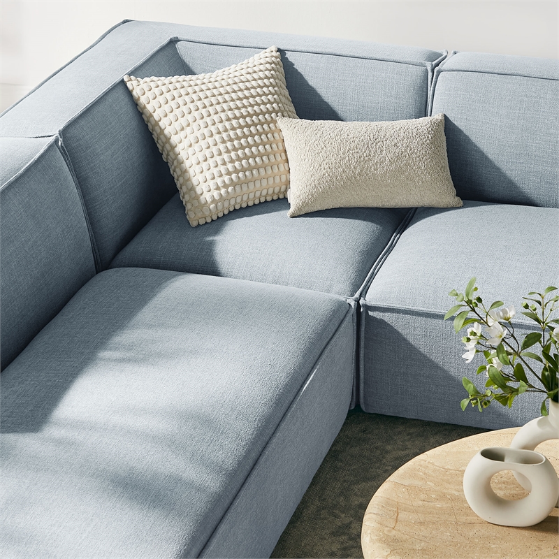 Restore 6-Piece Performance Fabric Upholstered U-Shaped Sectional Sofa