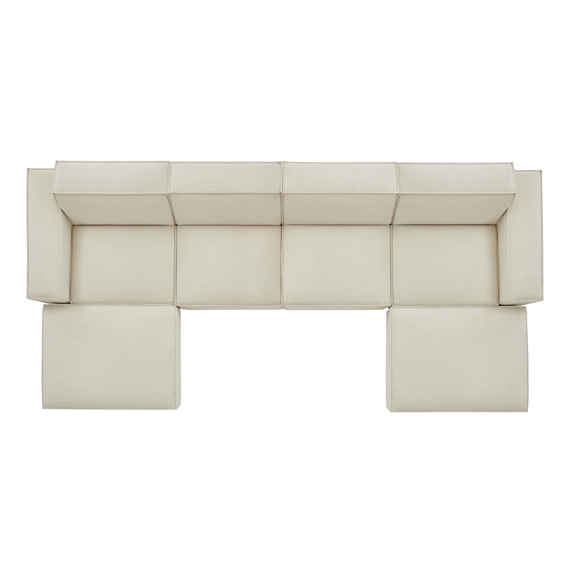 Restore 6-Piece Performance Fabric Upholstered Modular Sectional Sofa
