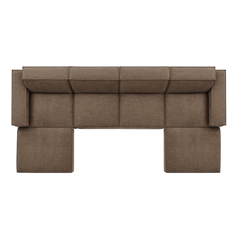 Restore 6-Piece Performance Fabric Upholstered Modular Sectional Sofa