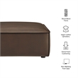 Restore Vegan Leather Modular Ottoman in Espresso