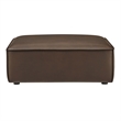 Restore Vegan Leather Modular Ottoman in Espresso