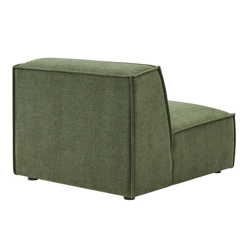 Restore Performance Fabric Upholstered Armless Modular Chair in Foliage