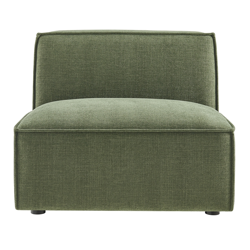 Restore Performance Fabric Upholstered Armless Modular Chair in Foliage