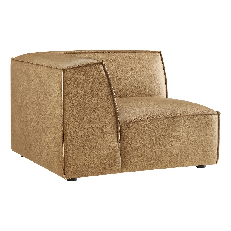 Restore Vegan Leather Modular Corner Chair in Toast