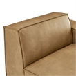 Restore Vegan Leather Right-Facing Modular Lounge Chair in Toast