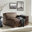 Restore Vegan Leather Right-Facing Modular Lounge Chair in Espresso
