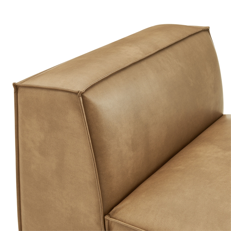 Restore Vegan Leather Armless Modular Chair in Toast