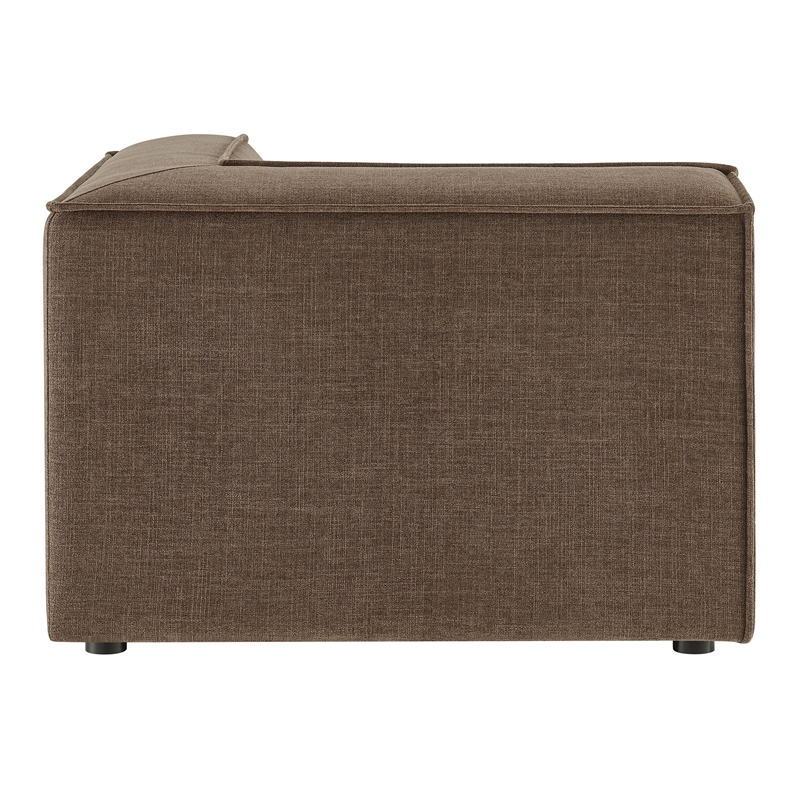 Restore Performance Fabric Upholstered Modular Corner Chair in Mocha
