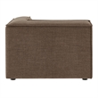 Restore Performance Fabric Upholstered Modular Corner Chair in Mocha