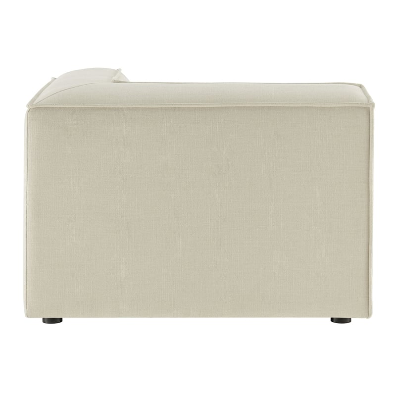 Restore Performance Fabric Upholstered Modular Corner Chair in Ecru
