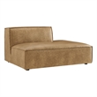 Restore Vegan Leather Right-Facing Armless Modular Chaise in Toast