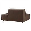 Restore Vegan Leather Right-Facing Armless Modular Chaise in Espresso