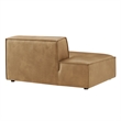 Restore Vegan Leather Left-Facing Armless Modular Chaise in Toast