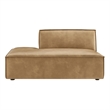 Restore Vegan Leather Left-Facing Armless Modular Chaise in Toast