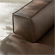 Restore Vegan Leather Left-Facing Armless Modular Chaise in Espresso