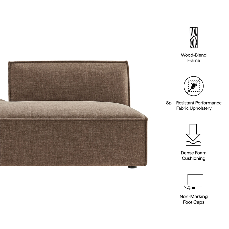 Restore Performance Fabric Upholstered Left-Facing Armless Modular Chaise