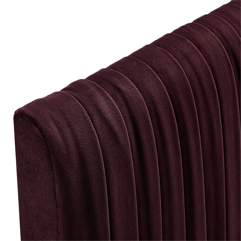 Eloise Stain-Resistant Performance Velvet Full Headboard in Mulberry