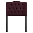 Annabel Stain-Resistant Performance Velvet Twin Headboard in Mulberry