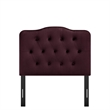 Annabel Stain-Resistant Performance Velvet Twin Headboard in Mulberry