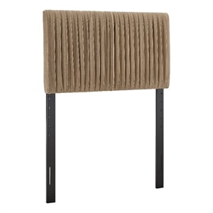 Eloise Stain-Resistant Performance Velvet Twin Headboard in Taupe