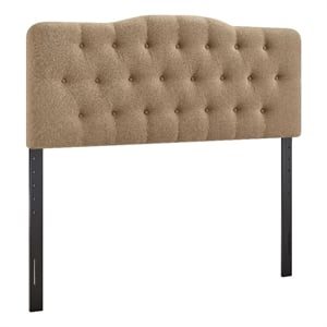 Annabel Premium Linen Blend King Headboard in Almond