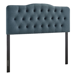 Annabel Stain-Resistant Performance Velvet King Headboard in Cadet Blue