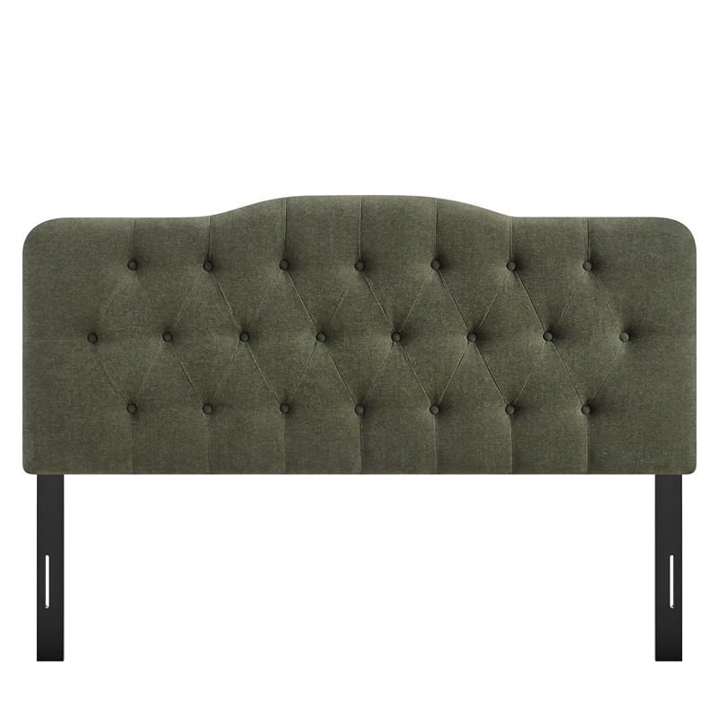 Annabel Premium Linen Blend Queen Headboard in Sage