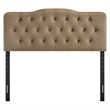 Annabel Stain-Resistant Performance Velvet Queen Headboard in Taupe