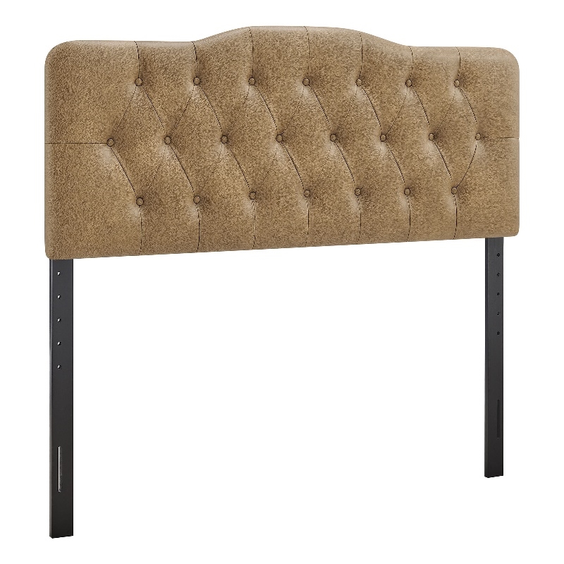 Annabel Vegan Leather Full Headboard in Toast