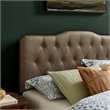 Annabel Vegan Leather Full Headboard in Mushroom